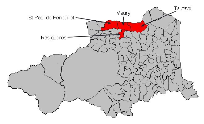 Aire géographique Maury AOP